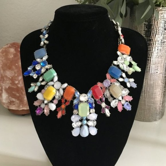 Zara Jewelry - Zara Rainbow Crystal Statement Necklace